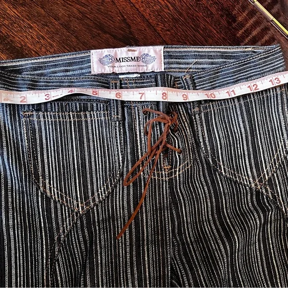 Vintage Y2K Miss Me Flare Wide Lace Up Jeans Pants - Picture 4 of 9